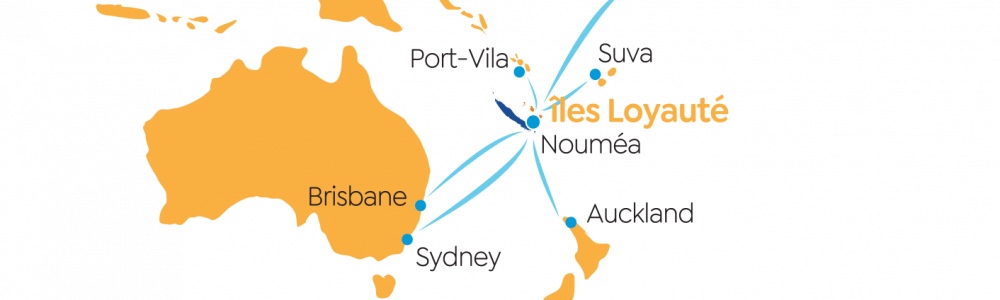  À moins de 3 heures d’avion ou d’une journée de mer se trouvent à la fois Fidji, les Îles Salomon, les Kiribati, la Nouvelle-Zélande et l’Australie, mais aussi Wallis et Futuna et la Polynésie.