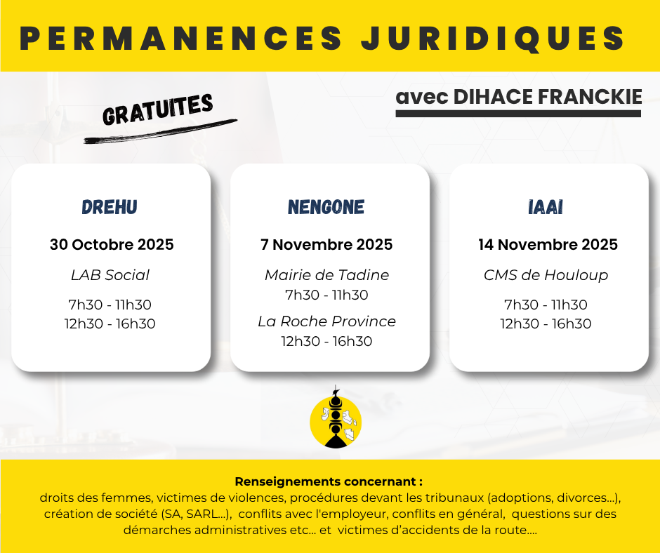 affiche permanences juridiques