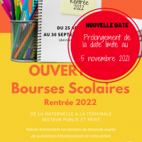 Report bourses scolaires